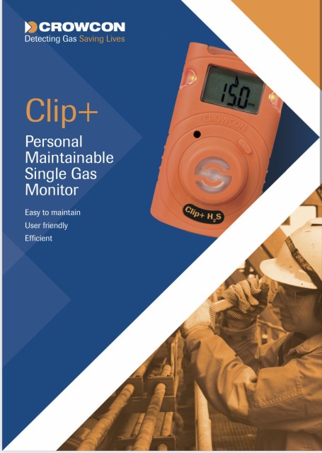 Crowcon Clip+ Single Gas Monitor – Maintainable Gas Detection for Industrial Safety