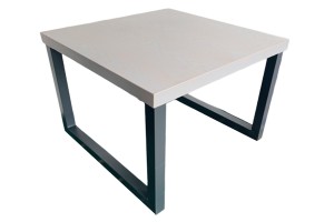 Exposed Iron Coffee Table SS0394E - Iron Frame and Embossed Wood Grain