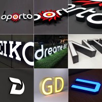 LED 3D Metal Acrylic Letter Sign - SL-003 Modern Customizable LED Sign