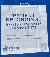 Personal Belonging Bag with Hard Handle - Patient Item Carrier, 20x20+4