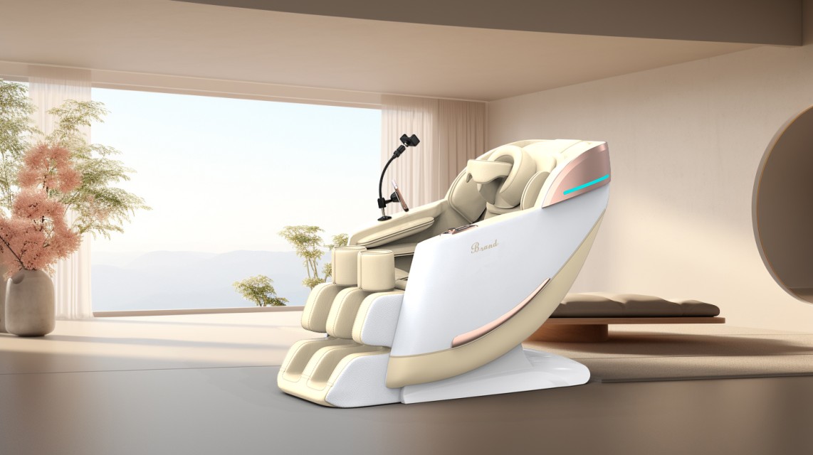 VCT-Z64 8D Zero Gravity Full Body Massage Chair - Black/White, Relaxation