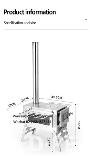 Warraa Convenient Tent Firewood Stove WS 10 – Outdoor Stove for Camping