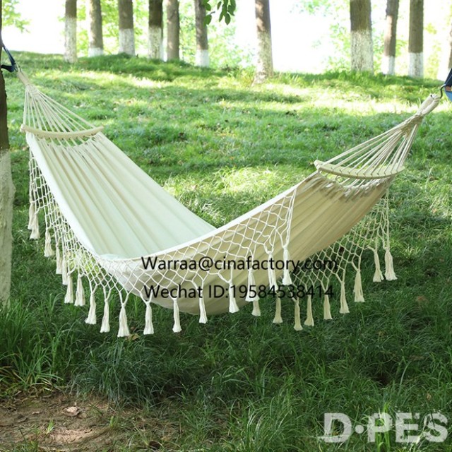 Warraa Cotton Hammock SJ-A21-1 for Outdoor Camping, Lightweight, Durable Cotton