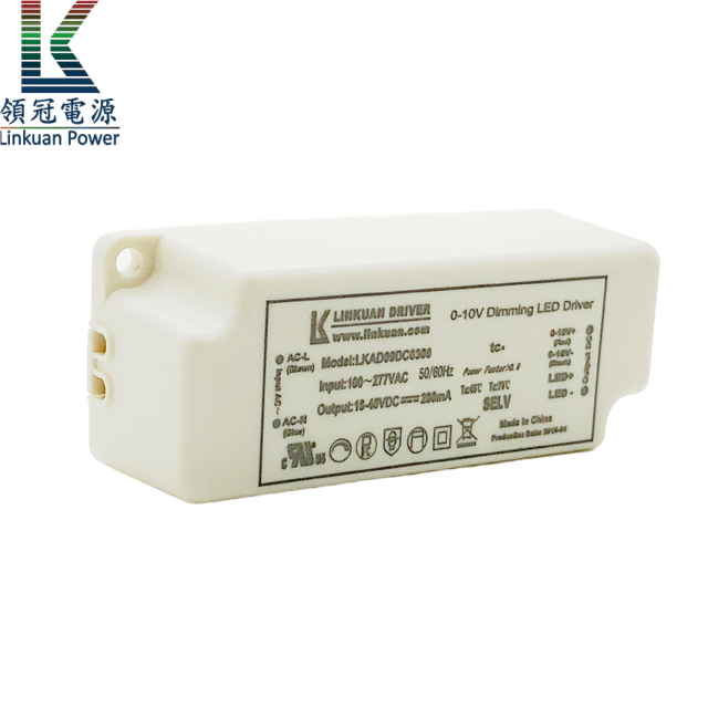 250mA ETL FCC 0/1-10V LED Dimming Driver 5-36VDC - UL Class 2, Wholesale Price, Model LKAD09DC