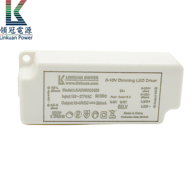 250mA ETL FCC 0/1-10V LED Dimming Driver 5-36VDC - UL Class 2, Wholesale Price, Model LKAD09DC