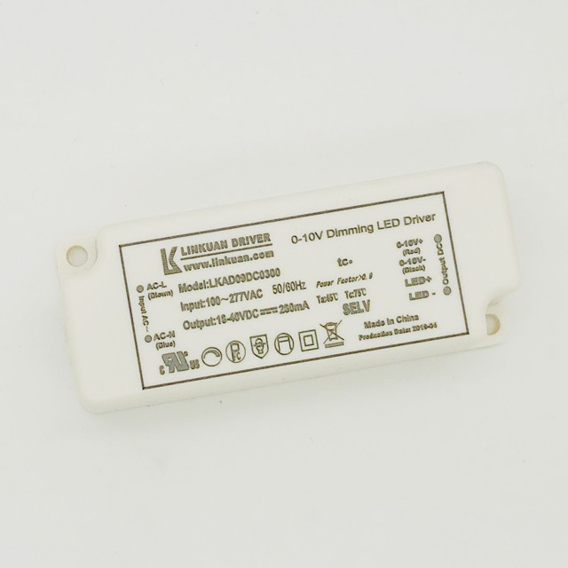 250mA ETL FCC 0/1-10V LED Dimming Driver 5-36VDC - UL Class 2, Wholesale Price, Model LKAD09DC