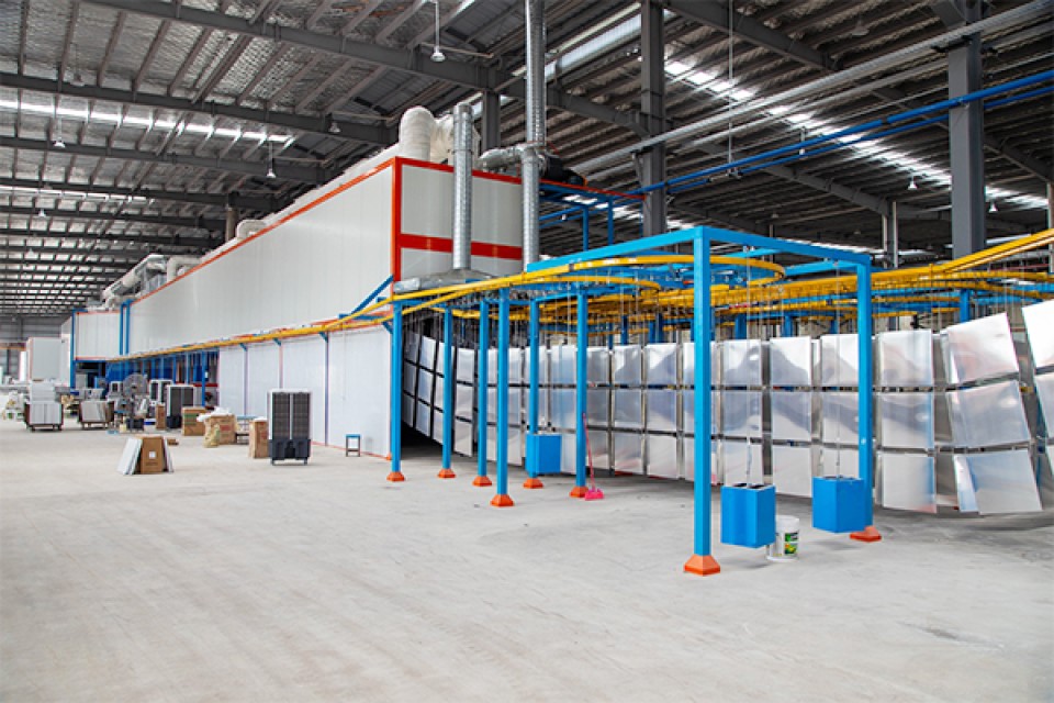 Aluminum Ceiling Electrostatic Coating Line - Powder Coating Equipment for Metal Surfaces