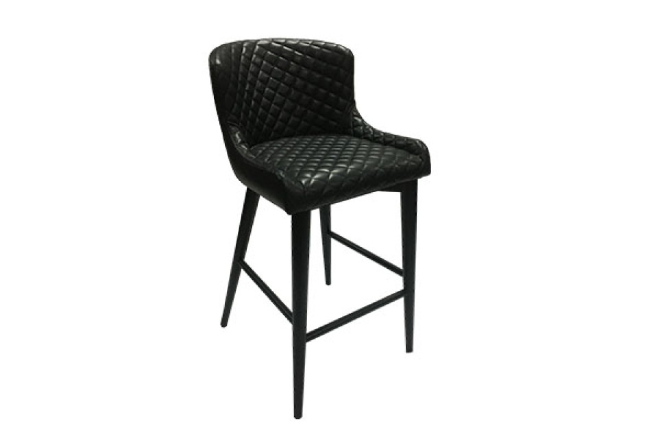 Bar Chair - Iron Heightened Rebound Sponge with Ash Wood Legs