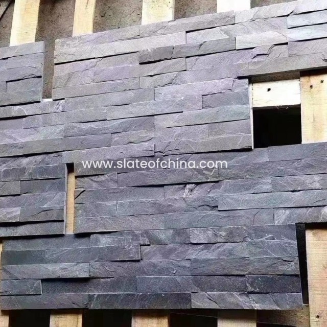 China Black Culture Stone Panel Slate Wall Cladding - Durable & Decorative Slate Panels