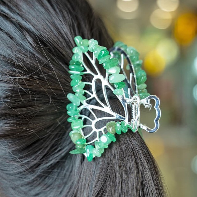 Crystal Butterfly Hair Clip – Natural Crystal, AA Grade, RC001