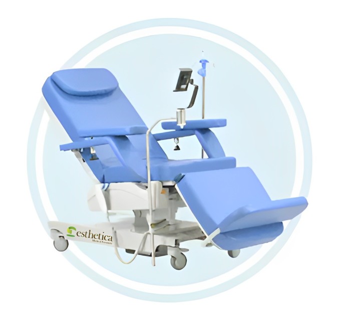 Electric Dialysis Chair - Ergonomic Design for Hemodialysis, Chemotherapy, and Blood Transfusions