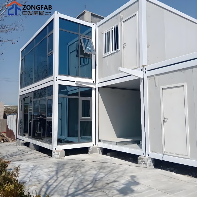 Fast Build Bungalow Prefab Container Homes - With Rock Wool Insulation, Seismic & Wind Resistant