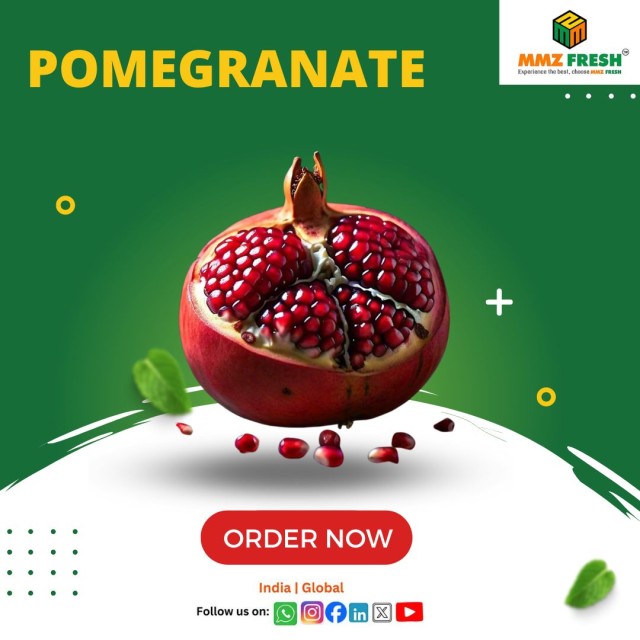 Pomegranates from India, Export-Grade – Juicy, Premium Bhagwa Variety