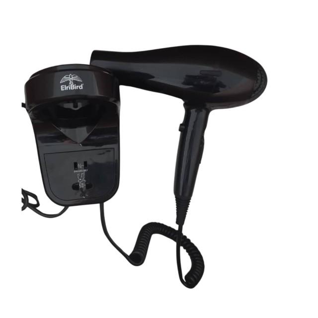 ElriBird High-Performance Hotel Hair Dryer - 1875W, Wall Mounted, EBHR0005/EBHR0006