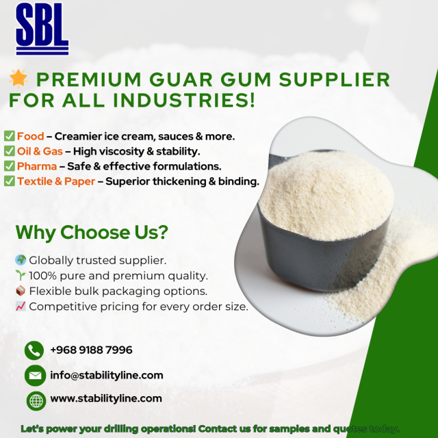 Guar Gum Powder Supplier for Food, Pharma, and Industrial Use