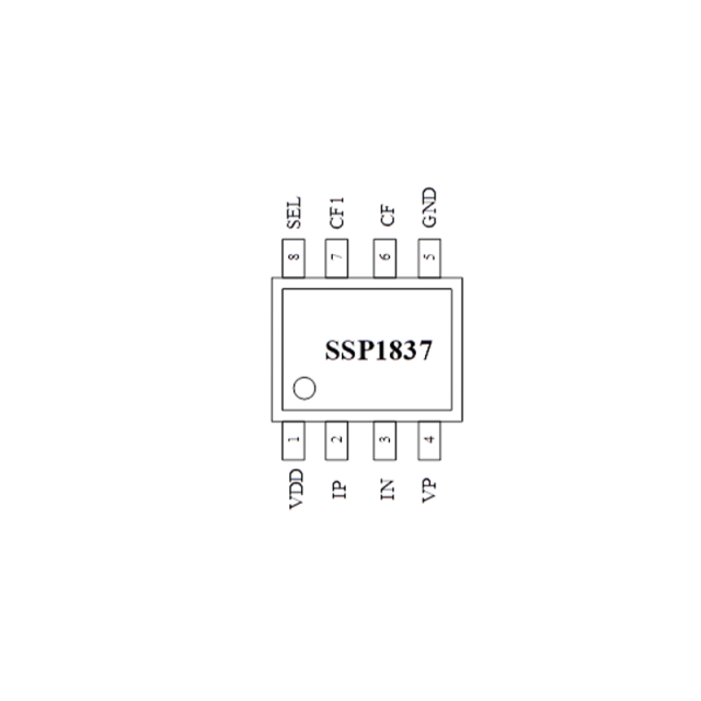 Single Phase Energy Meter IC with Integrated Oscillator SSP1837 for Smart Appliances & Energy Metering