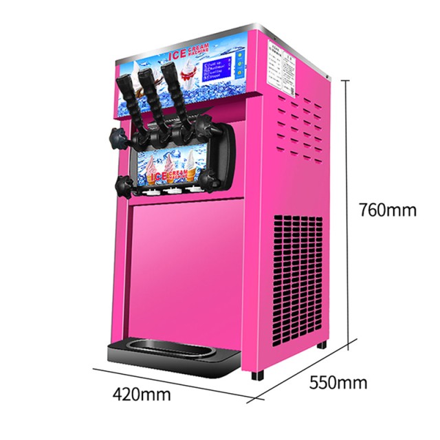 Table Soft Ice Cream Machine Quick Refrigeration ZM-168 - With Durable Compressor