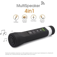 Bluetooth Speaker with Flashlight – With Power Bank, FM Radio, and More