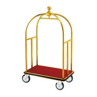 Luggage Cart and Bellman Trolley - EBLT0001, Titanium Gold Finish, Premium Hotel Quality