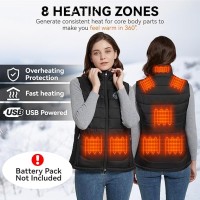 Heating Vest Smart Temperature Cloth - 3-Zone Adjustable Heated Jacket for Women