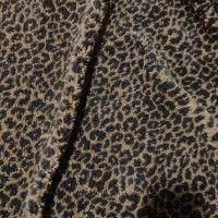 Leopard Jacquard Lamb Sherpa Fleece Fabric - Faux Fur Material for Garments & Home Textiles