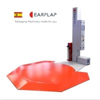 Semi-Automatic Low Turntable Pallet Stretch Wrapping Machine - Adjustable Pre-Stretch