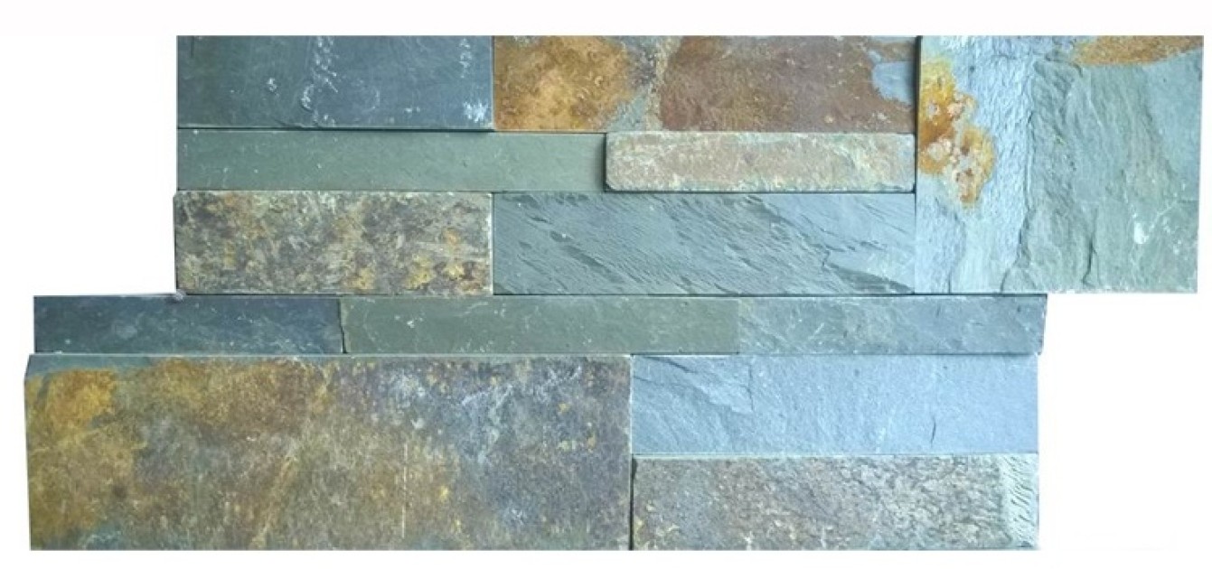 China Stacked Stone Cladding Rusty Slate Wall Panel – Multicolor, for Exterior & Interior Use