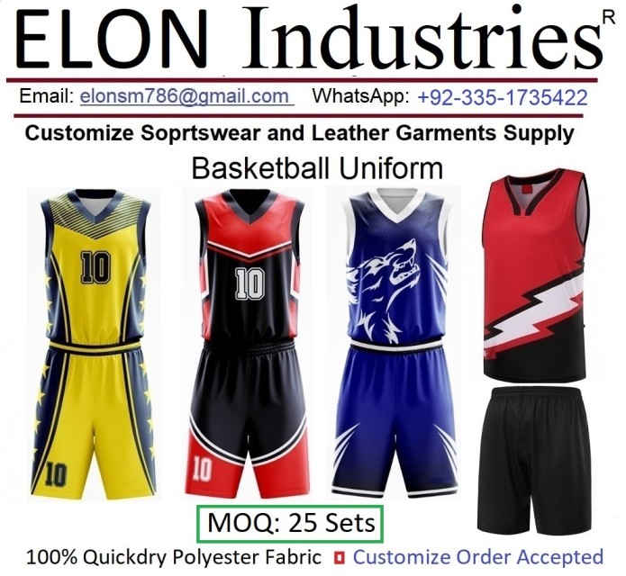 Custom Sportswear Basketball Uniforms – Quick-Dry Polyester, Wholesale Supplier