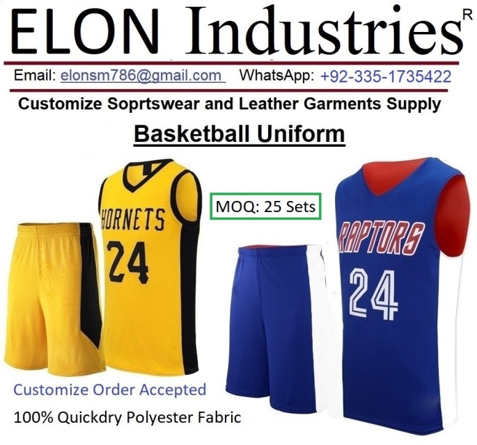 Custom Sportswear Basketball Uniforms – Quick-Dry Polyester, Wholesale Supplier