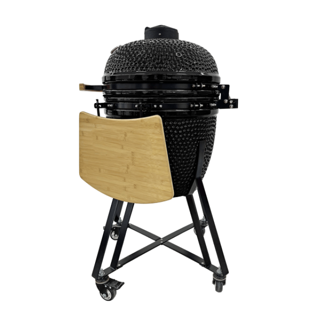 21-Inch Kamado Grill Charcoal Smoker - Heat-Resistant Ceramic BBQ Grill