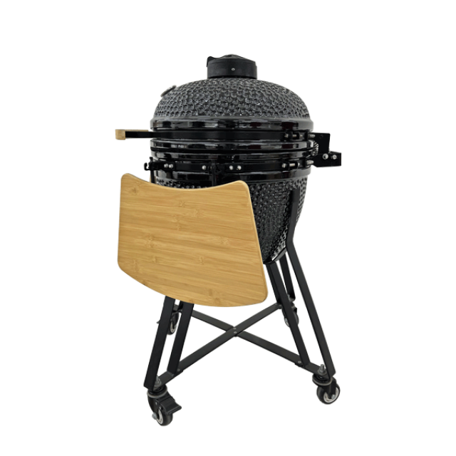 Kamado Ceramic Grill Smoker – 20-Inch, BBQ with Trolley for Outdoor Kitchens