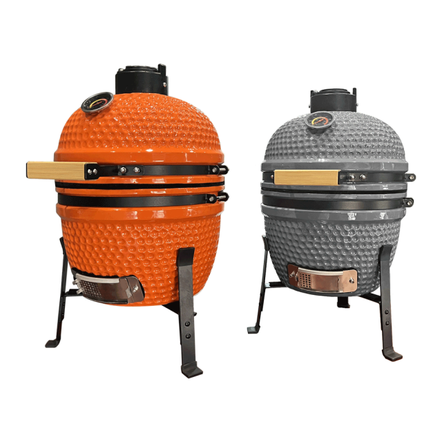 Mini Portable Ceramic Grill Kamado BBQ – Compact 13-Inch Outdoor Charcoal Smoker