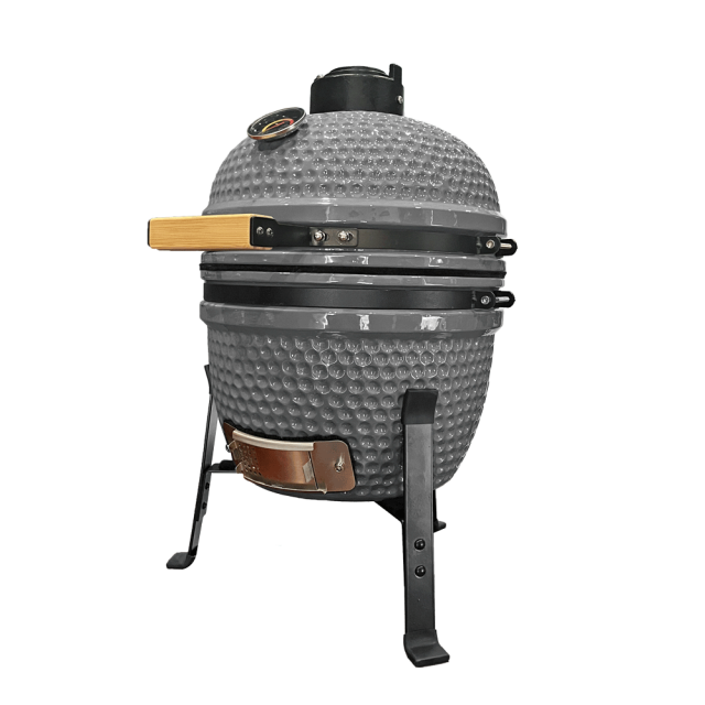 Mini Portable Ceramic Grill Kamado BBQ – Compact 13-Inch Outdoor Charcoal Smoker