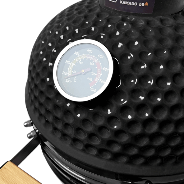 Portable 13-inch Compact Mini Ceramic Kamado BBQ Grill for Outdoor Cooking