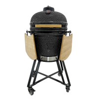 21-Inch Kamado Grill Charcoal Smoker - Heat-Resistant Ceramic BBQ Grill