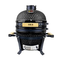 Portable 13-inch Compact Mini Ceramic Kamado BBQ Grill for Outdoor Cooking