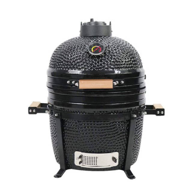 Kamado Charcoal Grill With Stand For Outdoor Cooking - 15-inch, Portable