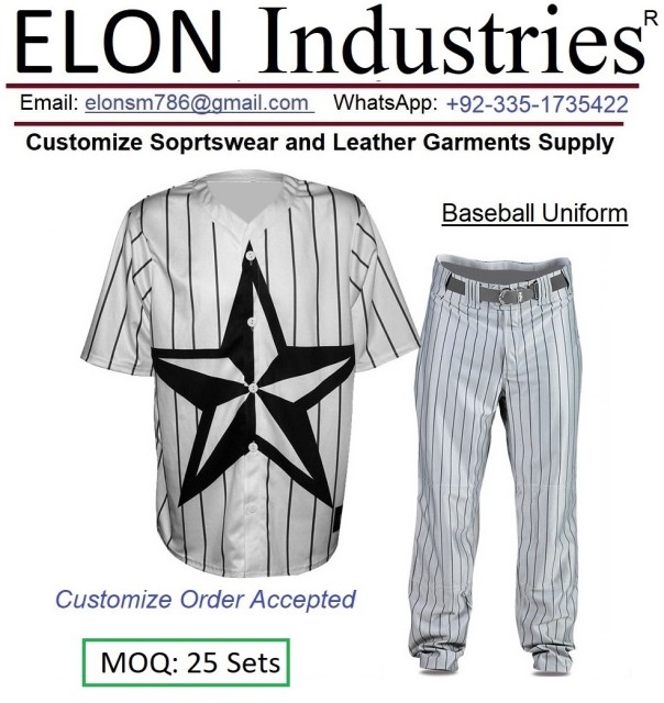 Baseball Sports Team Uniform – Quick-Dry Polyester, Comfortable and Durable