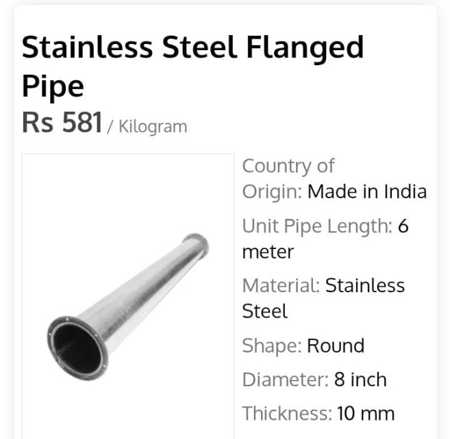 Stainless Steel Flanged Pipe Manufacturer India - Flanged Pipes for Industrial Use