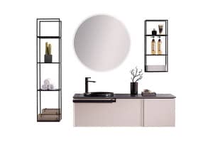 Bathroom Small Wall Mounted Vanity Cabinet with Sink - Eco-Friendly, Luxury Design
