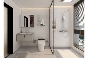 Bathroom Vanity Modern with Basin and Mirror - Ergonomic Design, Environmentally Friendly