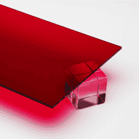 Red Eco-Friendly Acrylic Plastic Sheet, 1220 x 2440 mm - for Signage, Furniture & Display