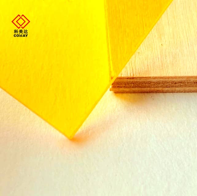 Yellow 4*8ft Cast Custom Color Acrylic Sheet - Durable, Shatter-Resistant Panels