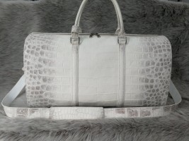 Genuine Belly Crocodile Leather Duffle Bag – Luxury Travel Bags for Men and Women