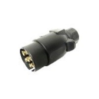Large Plastic Trailer Plug - 7 Pin Round, 12V Trailer Connection