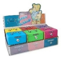 Mini Cash Box with Coin Slot and Tray - 5 inch in 6 Colors
