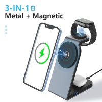 Qi2 3-in-1 Magnetic Wireless Charger SW18M - Fast Charging for Phone, Watch & TWS