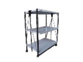 Square Pipe Iron Board Three-Tier Foldable Trolley for Home & Commercial Use
