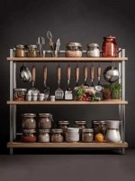 Stainless Steel Kitchen Rack for Modern Storage