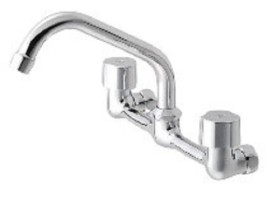 Wall Mount Kitchen Faucet YWM-870-001 Brass Low-Arc Spout - Durable Wall Mount Design